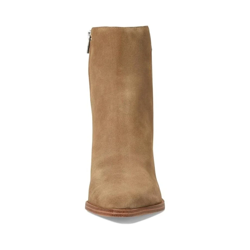 Calvin Klein Fallone Boots Women's US 11 Light Natural Suede Pointed Toe TZP144